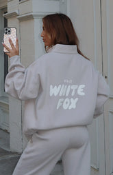 Offstage Zip Front Sweater Moon
