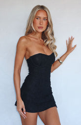 Raised Right, Lead Wrong Lace Mini Dress Black