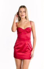 Trouble Wine Mini Dress