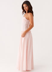 Jacinda Drop Waist Maxi Dress - Pink